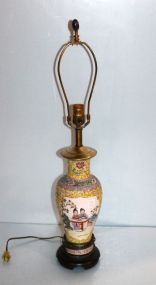 Oriental Porcelain Vase Lamp
