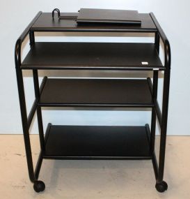 Black Desk/Rack on Rollers