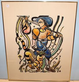 Watercolor "Dick Whittington" by Walter Anderson