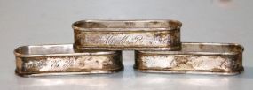 Set of Three Alvin Sterling Silver Napkin Rings