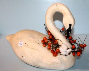 Hand Carved and Painted Goose
