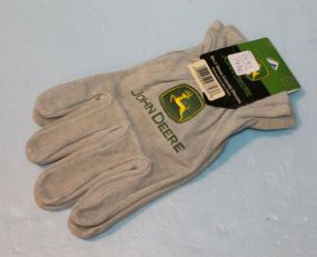 Large John Deere Cowhide Gloves