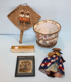 Hand Fan, Doll, Small Picture, Planter & Large Record Spindle
