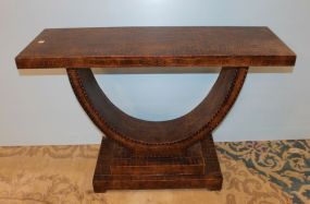 Faux Alligator Skin Console 47 1/2" w., 16" d., 31" h.