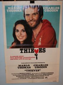 1976 "Theives" Movie Poster Some tears, was folded; 27" w., 41" h.