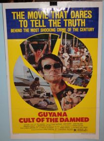 1979 "Guyana Cult of the Damned" Movie Poster Some tears, was folded; 27" w., 41" h.