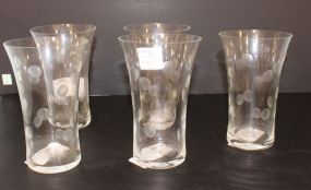 Set of Five Casafina Glasses Set of five Casafina (Romania) Glasses 6" h.