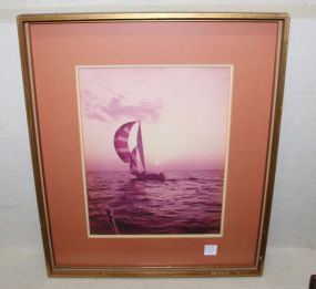 Paint of Sailing 17 1/2" w., 20 1/2" h.