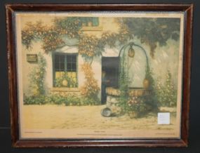 Vintage Print of Well by Haumont 15" w., 12" h.