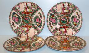 Four Made in Hong Kong Imari Style Plates 10" dia.