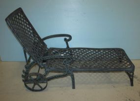 Cast Aluminum Lounger 25" w., 34 1/2" h.