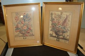 Two Floral Prints 20" w., 24" h.