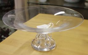 Wonderful Steuben "Swirl Arm" Base Compote Wonderful Steuben "Swirl Arm" Base Compote; 4 1/2" h., 10" w.