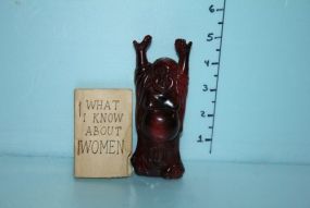 Plastic Buddha & Small (blank) Book "What I Know About Women" Plastic Buddha & Small (blank) Book "What I Know About Women"
