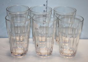 Group of Six Glasses Group of Six Glasses; 5 1/2" h.