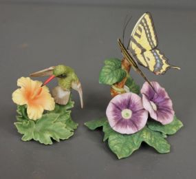 1992 Lenox Porcelain Mexican Broad-Billed Hummingbird along with 1989 Swallowtail Description: 1992 Lenox Porcelain Mexican Broad-Billed Hummingbird ( 3" h.) along with 1989 Swallowtail (4 1/2" h.)