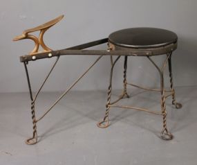Shoe Shine Stool Description: Shoe Shine Stool; 18" h., 25" w.