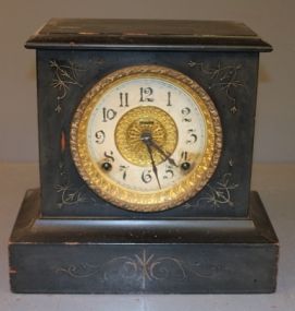 Wizard Eight Day Half-Hour Strike Clock Description: Wizard Eight Day Half-Hour Strike Clock, cathedral gong and patent regulator; 10" h., 10 1/2" w.