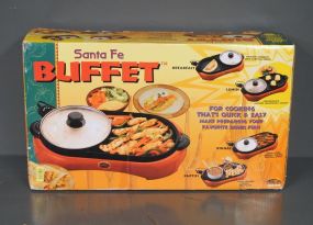 Sante Fe Buffet Description: Sante Fe Buffet, All in one Kitchen Buffet, Non Stick Cooking Surface, Removable Base.