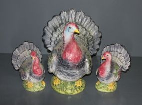 Three Turkey Tureens Description: Three Turkey Tureens