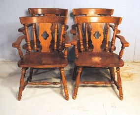 Four Barrel Back Dining Chairs Description: Four Barrel Back Dining Chairs; 33" h.