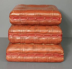Decorative Wooden "Cushions" Description: Decorative Wooden "Cushions"; stacked set of "cushions" made from wood, in one piece. 15" h., 15 1/2" w. (square base)