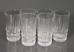 Group of Six Clear Water Glasses Description: Group of Six Clear Water Glasses; 5 1/2" h.