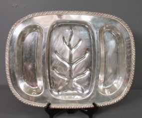 Large Silverplate "Tree of Life" Tray Description: Large Silverplate "Tree of Life" Tray; 18 1/2" l, 14" w., Silverplate on copper