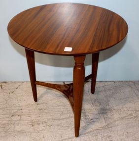 Round Mahogany Heritage Henredon Side Table 20" dia., 20" h.