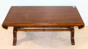 Mahogany Dropsides Coffee Table 44" w., 16" h., 21" d.