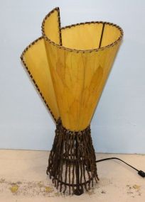 Unusual Leaf Designed Table Lamp 32" h.
