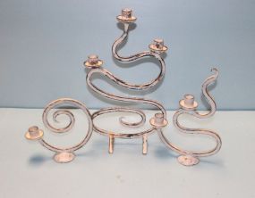 Three Painted Iron Candlesticks 12