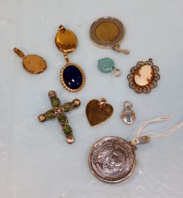 Costume Jewelry Including cross, charms, various pendants