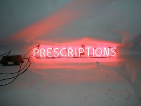 Neon Light Sign "Prescriptions"