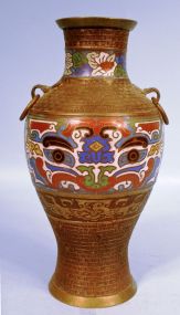 Japanese Bronze Champleve Vase