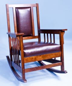 Arts and Crafts Revival "Stickley Style" Walnut Ro