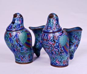 Pair Chinese Cloisonn