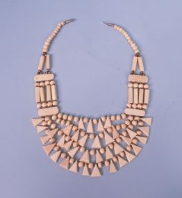 Carved Ivory/Bone Multi Strand Necklace