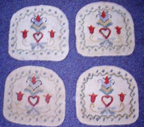 Set of 4 Hooked chair Bottom Covers