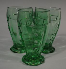 3 Heisey Moongleam "Old Sandwich" Iced Tea/Soda