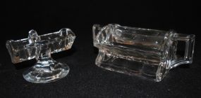 Heisey Crystal "Narrow Flute" & Quator Domino