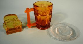 HCA Heisey Trade Sign, Clover Rope Mug, Queen Ann