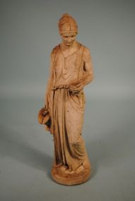 Grecian Style Concrete Lady holding Urn