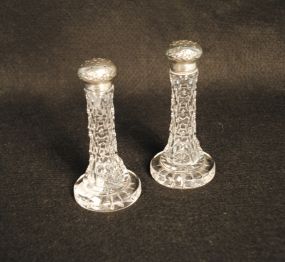 Clark American Brilliant Cut Glass Salt & Pepper S