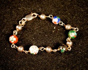 Cloisonne Bead Bracelet