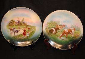 Two Large Hand-Painted Charges