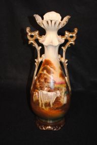 Athens England Hand-Painted Vase of Lady Feeding