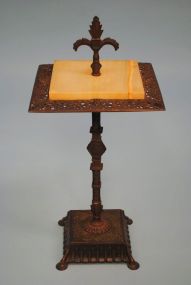 c1920 Rembrandt Foundry Cast Iron and Onyx Side