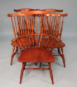 Set of Five Maple Spindle Back Chairs