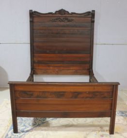 Early 1900's Oak High Back Bed